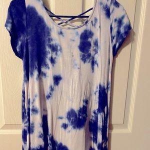 TieDye Dress with Halter Back